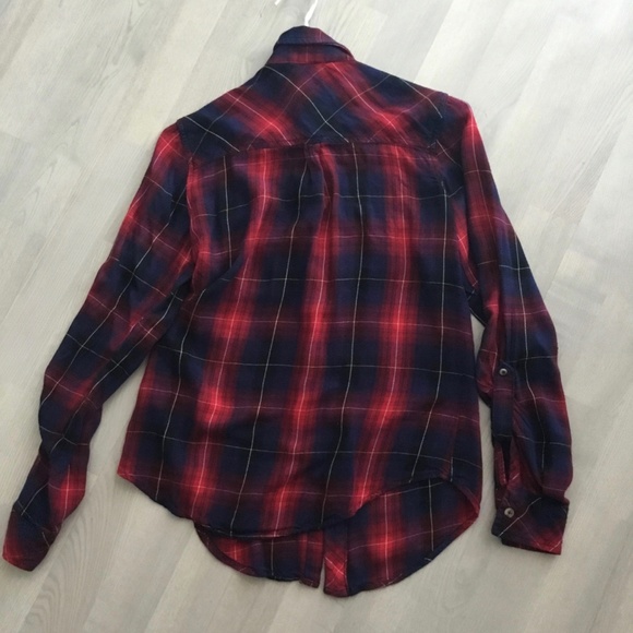 Triple Five Soul Red and Blue Plaid Lumberjack Retro Rustic Cabin Shirt - Picture 3 of 3